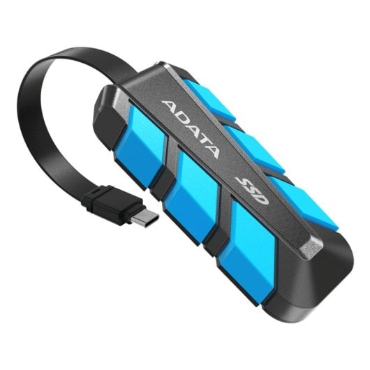 Disco Duro ADATA SC740 500GB SSD USB-C 10 Gbit/s Negro Azul Resistente