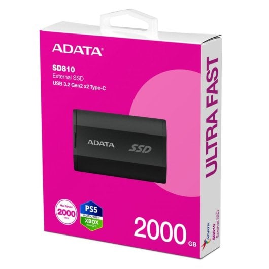 Disque Dur ADATA SD810 2TB SSD USB-C 2000Mo/s IP68 Aluminium