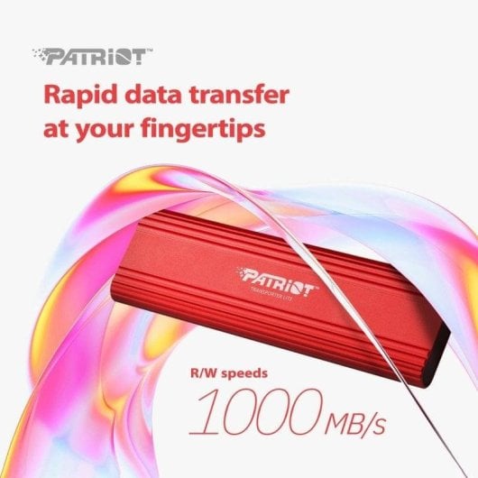 Disco Duro Patriot Transporter Lite 1TB SSD Externo 1000 MB/s Aluminio Rojo