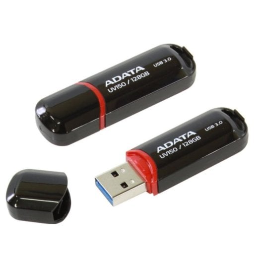 Pen USB ADATA AUV150 128GB USB 3.2 Gen 1 Preto Tampa