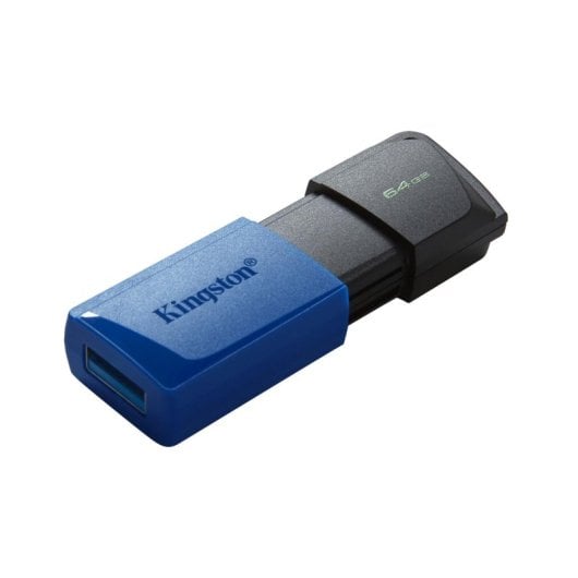 Pen USB Kingston DataTraveler Exodia M 64GB USB 3.2 Gen 1 Preto Azul Pack 2