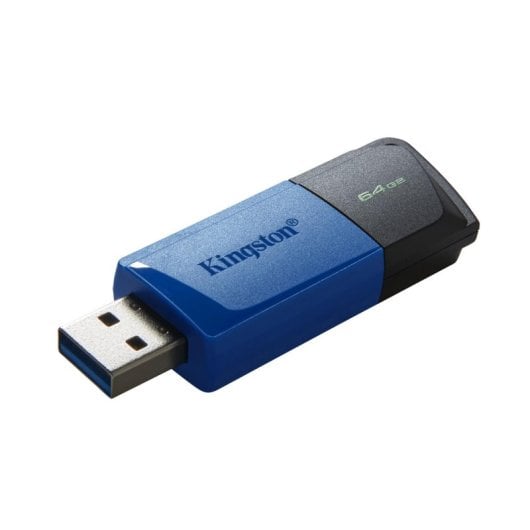Pen USB Kingston DataTraveler Exodia M 64GB USB 3.2 Gen 1 Preto Azul Pack 2