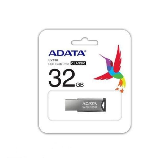 Pen USB ADATA UV250 32GB USB 2.0 Capless Prata