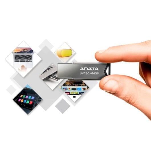 Pen USB ADATA UV250 32GB USB 2.0 Capless Prata