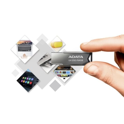 Pen USB ADATA UV250 32GB USB 2.0 Capless Prata