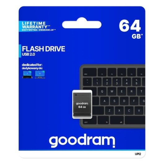 Pen USB Goodram UPI2 64GB USB 2.0 Preto Tampa
