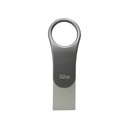 Pen Drive Silicon Power Mobile C80 32GB USB-A USB-C Titanio
