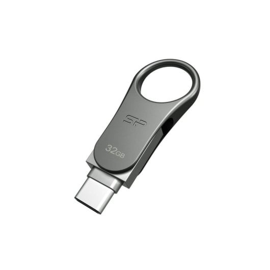 Pen Drive Silicon Power Mobile C80 32GB USB-A USB-C Titanio