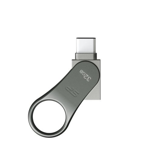 Pen Drive Silicon Power Mobile C80 32GB USB-A USB-C Titanio