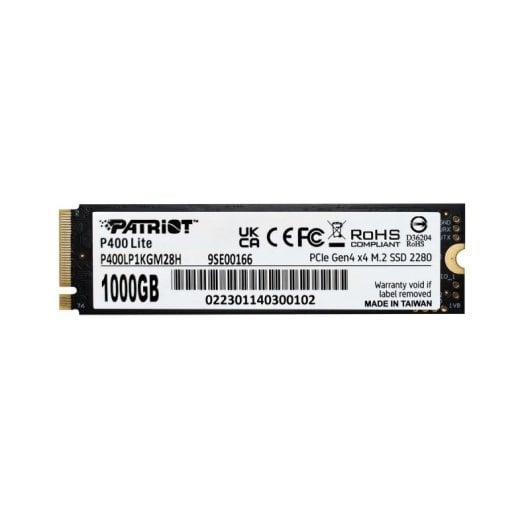 Disco Duro Patriot P400 Lite 1TB M.2 PCIe 4.0 Hohe Geschwindigkeit
