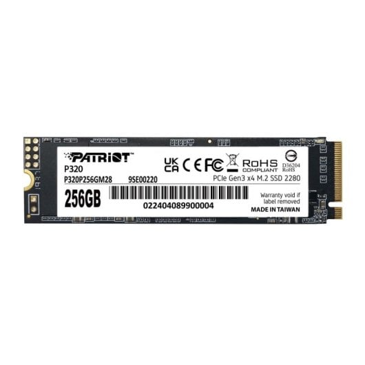 Disco Duro Patriot P320 256GB M.2 PCIe 2200MB/s NVMe 1.3