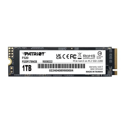 Disco Duro Patriot P320 1TB M.2 SSD PCIe 3.0 NVMe 3000MB/s