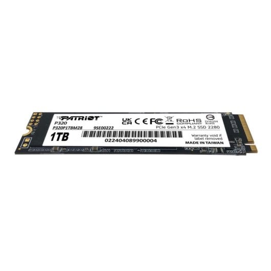 Disco Duro Patriot P320 1TB M.2 SSD PCIe 3.0 NVMe 3000MB/s