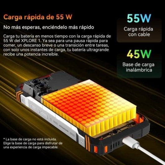 Blackview XPLORE 1 16GB 512GB 6.78" 5G Dual Pantalla Batería 20000mAh Naranja