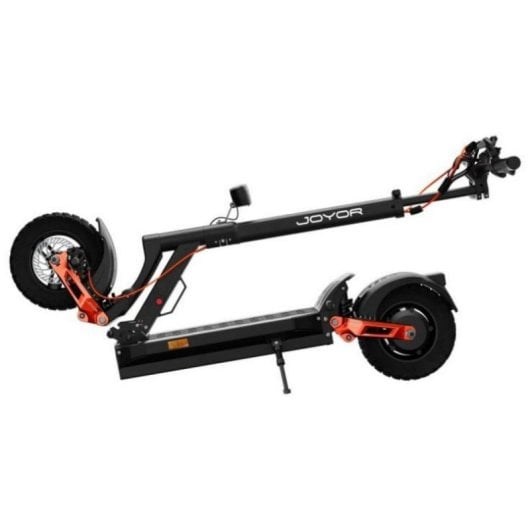 Patinete eléctrico JOYOR T6E 1600W 70 km de autonomía 48V doble motor frenos disco todoterreno Negro