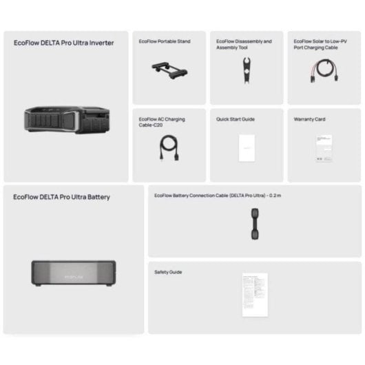 Station d’énergie EcoFlow DELTA Pro Ultra 30000Wh 6900W Modulaire Batterie Li-ion Système UPS Contrôle intelligent