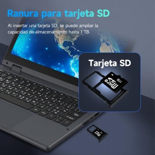 Portátil Vanwin R1166 11,6" Intel Pentium Gold 6500Y 8GB 256GB SSD Táctil 360° Windows 11 Pro
