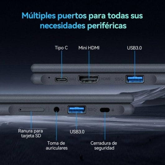 Portátil Vanwin R1166 11.6" Intel Pentium Gold 6500Y 8GB 256GB SSD Táctil 360º Windows