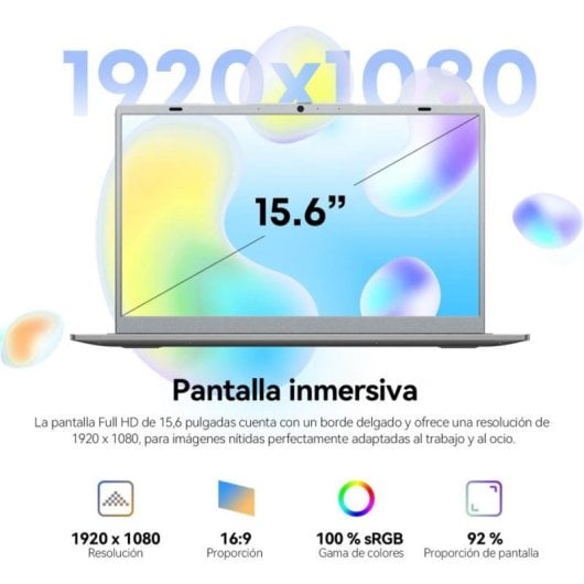 Portátil Vanwin NCS2154 15.6" Intel Pentium Gold 6500Y 32GB 512GB SSD Gris Cámara Privacidad