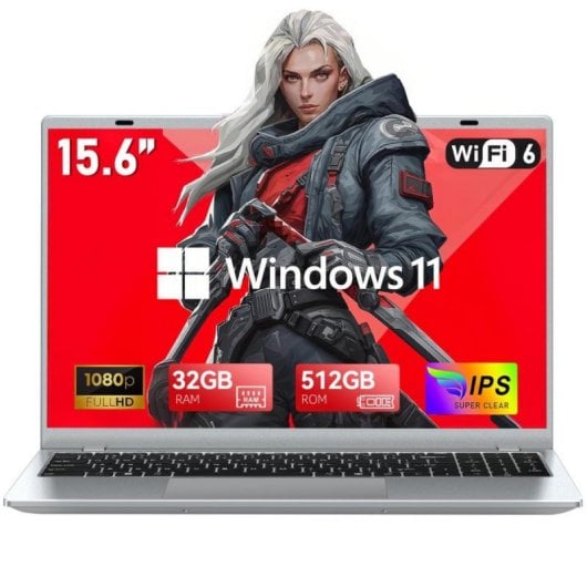 Portátil Vanwin NCS2154 15.6" Intel Pentium Gold 6500Y 32GB 512GB SSD Grey Windows 11 Pro