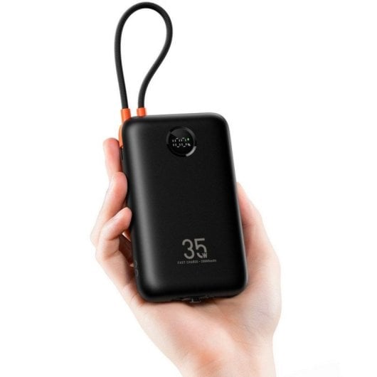 Powerbank Veger 20000mAh 35W Carga Rápida Cables Integrados LED
