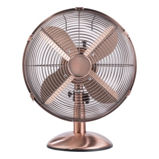 Ventilateur Ravanson WT-7033M cuivre 33,5 cm oscillation 90° table métal