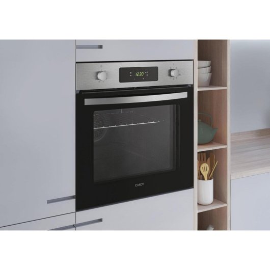 Horno eléctrico Candy FCID X676 65L Inox pirolítico con vapor y display táctil