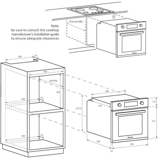 Horno eléctrico Candy FCID X676 65L Inox pirolítico con vapor y display táctil