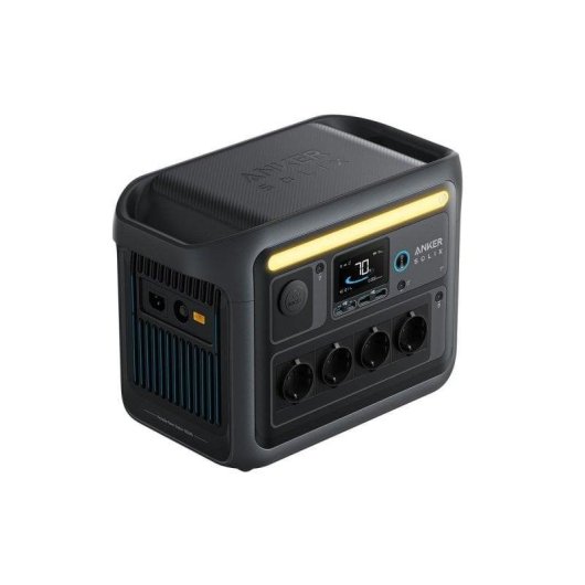 Estação de energia Anker SOLIX C1000X 1056Wh 4 portas AC 4 portas USB Bateria LiFePO4 Carregador solar Wi-Fi LCD