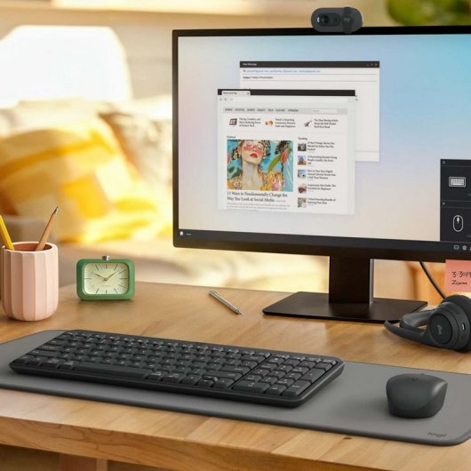 Tastiera + mouse a membrana Logitech MK250 Layout ES Bluetooth compatto