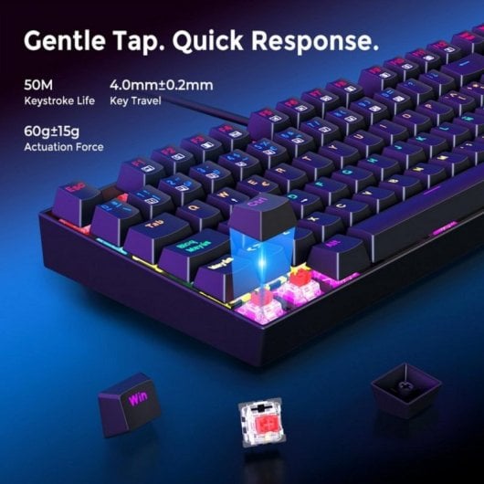 Tastiera meccanica Redragon K552 Layout ES retroilluminazione arcobaleno
