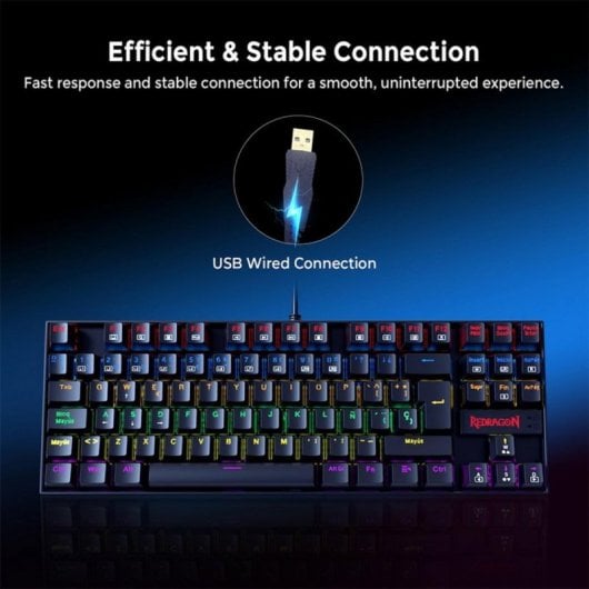 Tastiera meccanica Redragon K552 Layout ES retroilluminazione arcobaleno