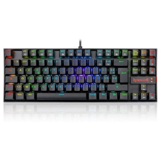 Teclado mecánico Redragon K552P-KR-FR AZERTY FR RGB TKL 88 teclas