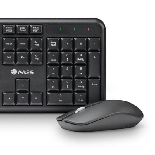 NGS Serenity Kit Conjunto de Teclado Membrana e Rato Sem Fios Ambidestro Silencioso (ES)