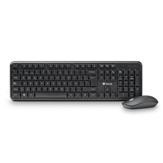 NGS Serenity Kit Conjunto de Teclado Membrana e Rato Sem Fios Ambidestro Silencioso (ES)