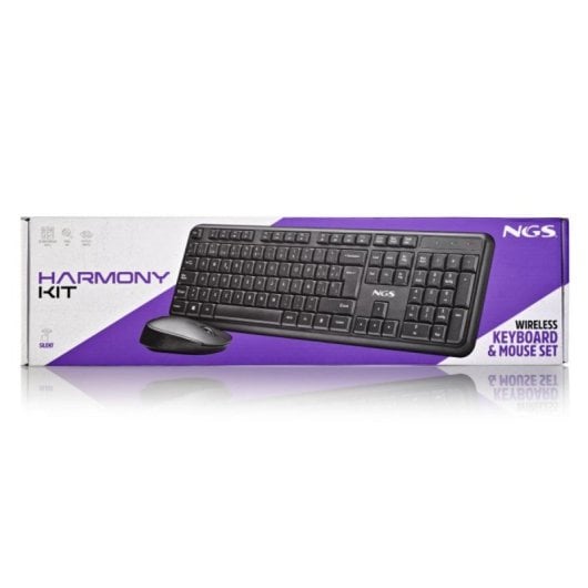 Teclado de membrana NGS Harmony Kit Layout ES sem fio teclas multimédia