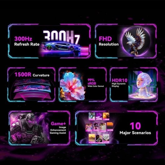 Monitor Titan Army C27A1H 27" FullHD 300Hz VA Courbe 1ms FreeSync HDR10