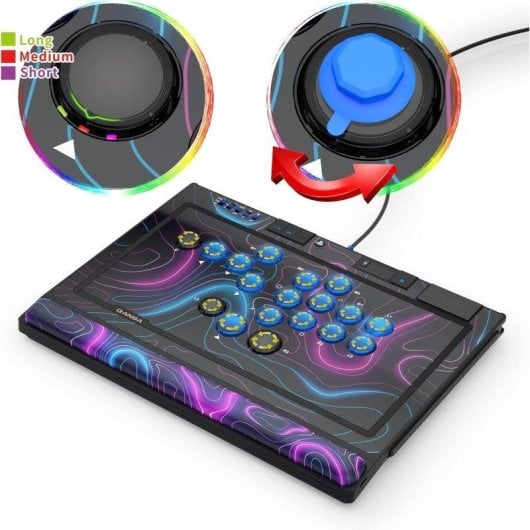 Qanba Sapphire Arcade Stick Leverless 18 Botones Personalizables PS5 PS4 PC