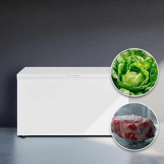 Congelador Cecotec Bolero CoolMarket Chest 418P Dual LED Fast Freezing Ruedas