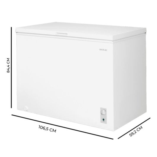 Congelatore Cecotec Bolero CoolMarket Chest 293M White D 293L Dual UltraContact