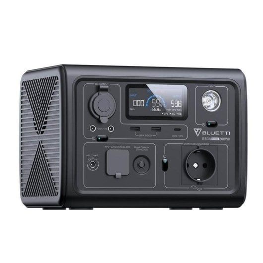 Energie-Station BLUETTI EB3A 268,8Wh 1 AC 2 DC 3 USB LiFePO4 LCD-Solarladegerät Schnellladefunktion