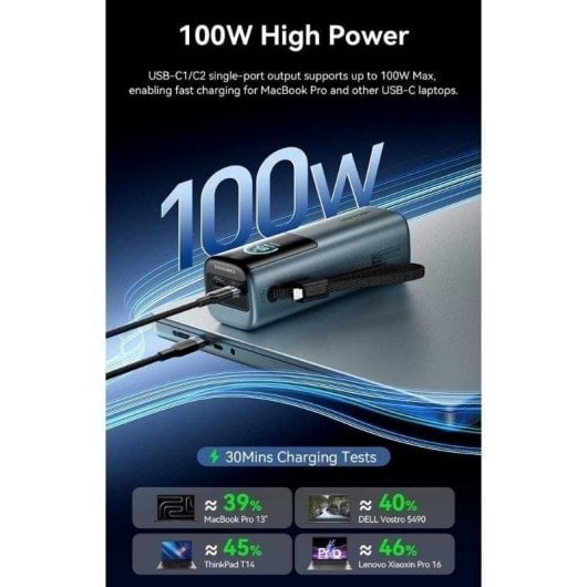 Vention Powerbank para portátiles 20000mAh 165W Gris con pantalla TFT