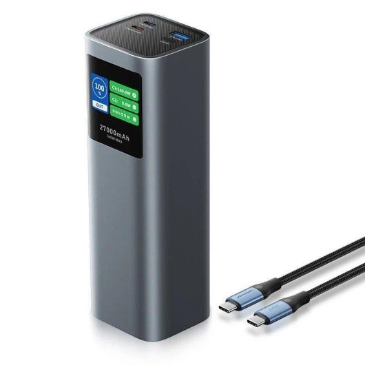 Powerbank Vention FKEH0 27000mAh 140W USB-C USB-A Grau