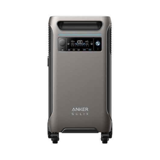 Station d’énergie Anker Solix F3800 3840 Wh 3 ports AC 5 USB Batterie Li-ion Écran LED Chargeur solaire compatible