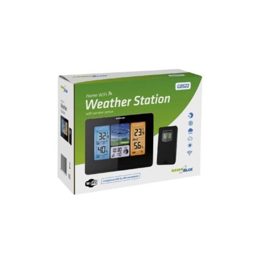 Stazione Meteo Greenblue 46003 Nero Wireless LCD Barometro Igrometro Termometro