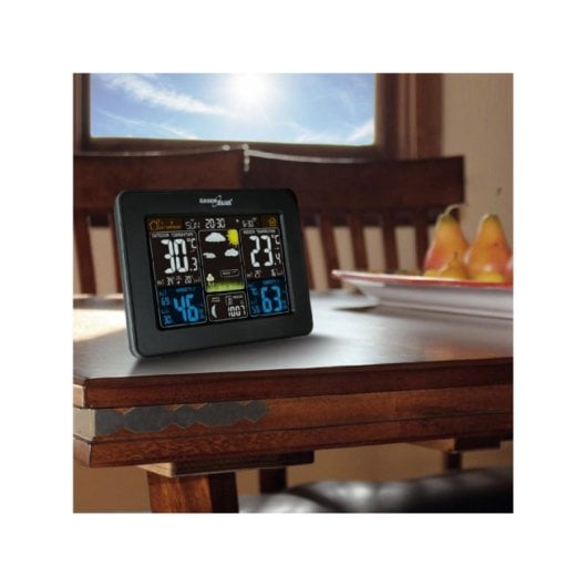 Stazione meteo Greenblue 46004 display LCD igrometro termometro barometro nero