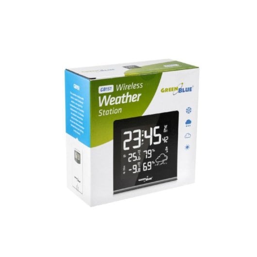 Stazione Meteo Greenblue 51193 LCD Nero-Bianco Sensore Esterno