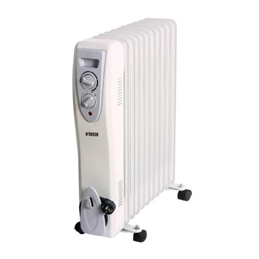 Radiador Eléctrico Noveen OH11 2500W grande con control mecánico y ruedas giratorias
