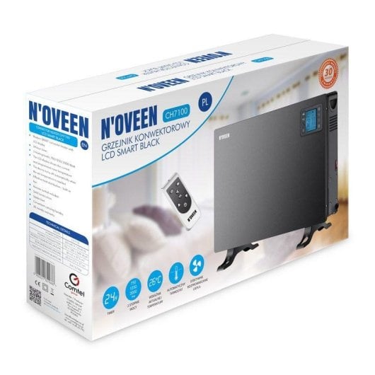 Convector Noveen CH7100 LCD Smart 2000W Pantalla LCD Control Remoto Negro