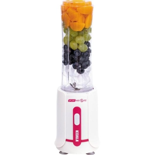 Batidora de vaso Noveen SB220 Amarant 0,6 L 300 W picahielos Blanco Rojo